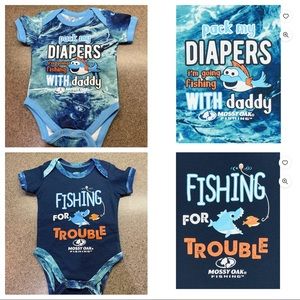 NWOT (2) Pack Mossy Oak Baby Boy Creeper Set, Infant